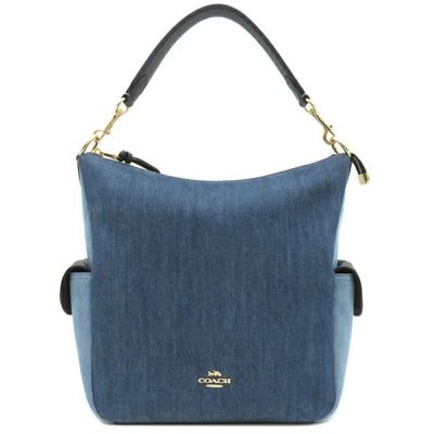 コーチ 長財布 財布 レディース ラウンドファスナー デニム
