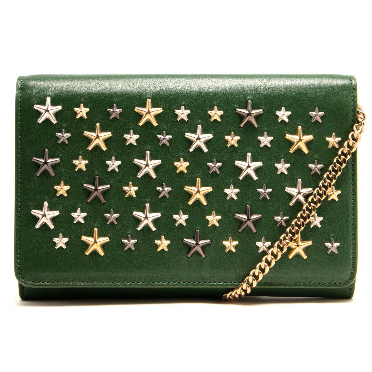 美品 ジミーチュウ チェーン ショルダーバッグ レザー レディース  