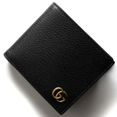 グッチ 二つ折り財布（札入れ） 財布 メンズ ロゴ ブラック 547585 