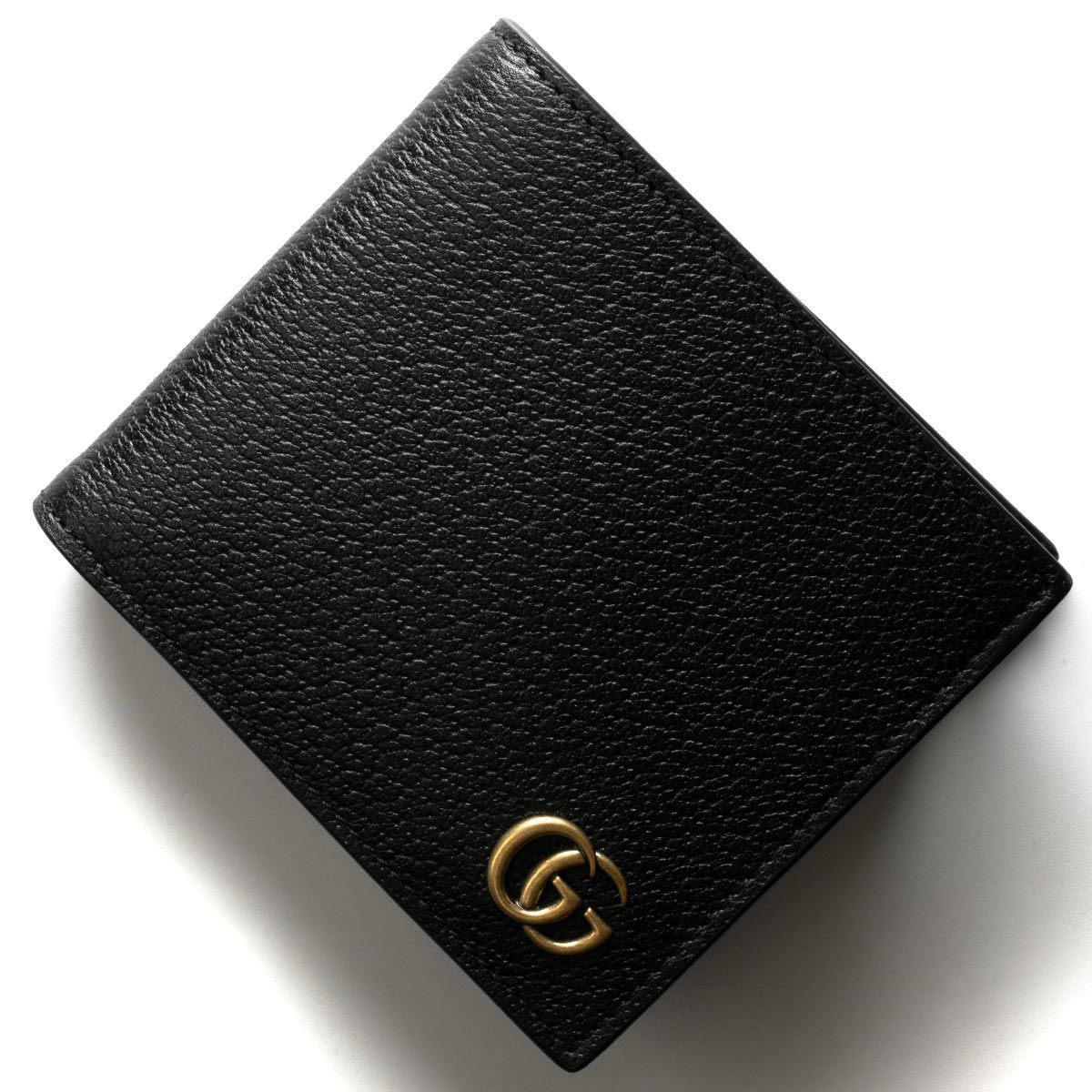 グッチ 二つ折り財布（札入れ） 財布 メンズ GGマーモント ブラック 