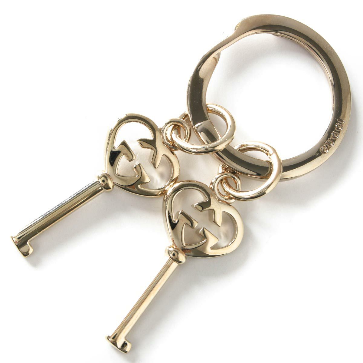 グッチ キーリング アクセサリー レディース メット キー インターロッキングG ハート ライトゴールド 309778 J160G 8053  GUCCI |ブランド腕時計通販なら「 ブルークウォッチカンパニー 心斎橋店」