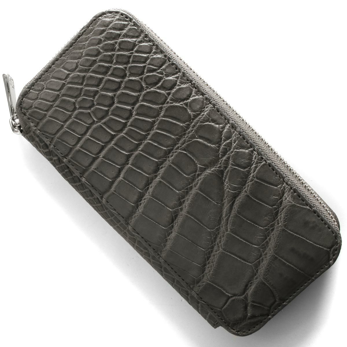 本革 長財布 札入れ 財布 メンズ レディース クロコ グレー Crs1m Gry Leather ブランド腕時計通販なら ブルークウォッチカンパニー 心斎橋店