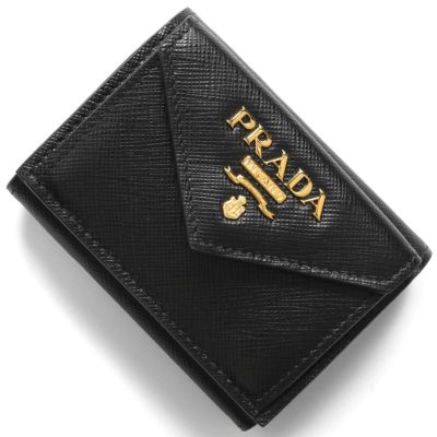 プラダ 三つ折り財布 財布 レディース サフィアーノ メタル ブラック 1MH025 QWA F0002 PRADA |ブランド腕時計通販なら「  ブルークウォッチカンパニー 心斎橋店」