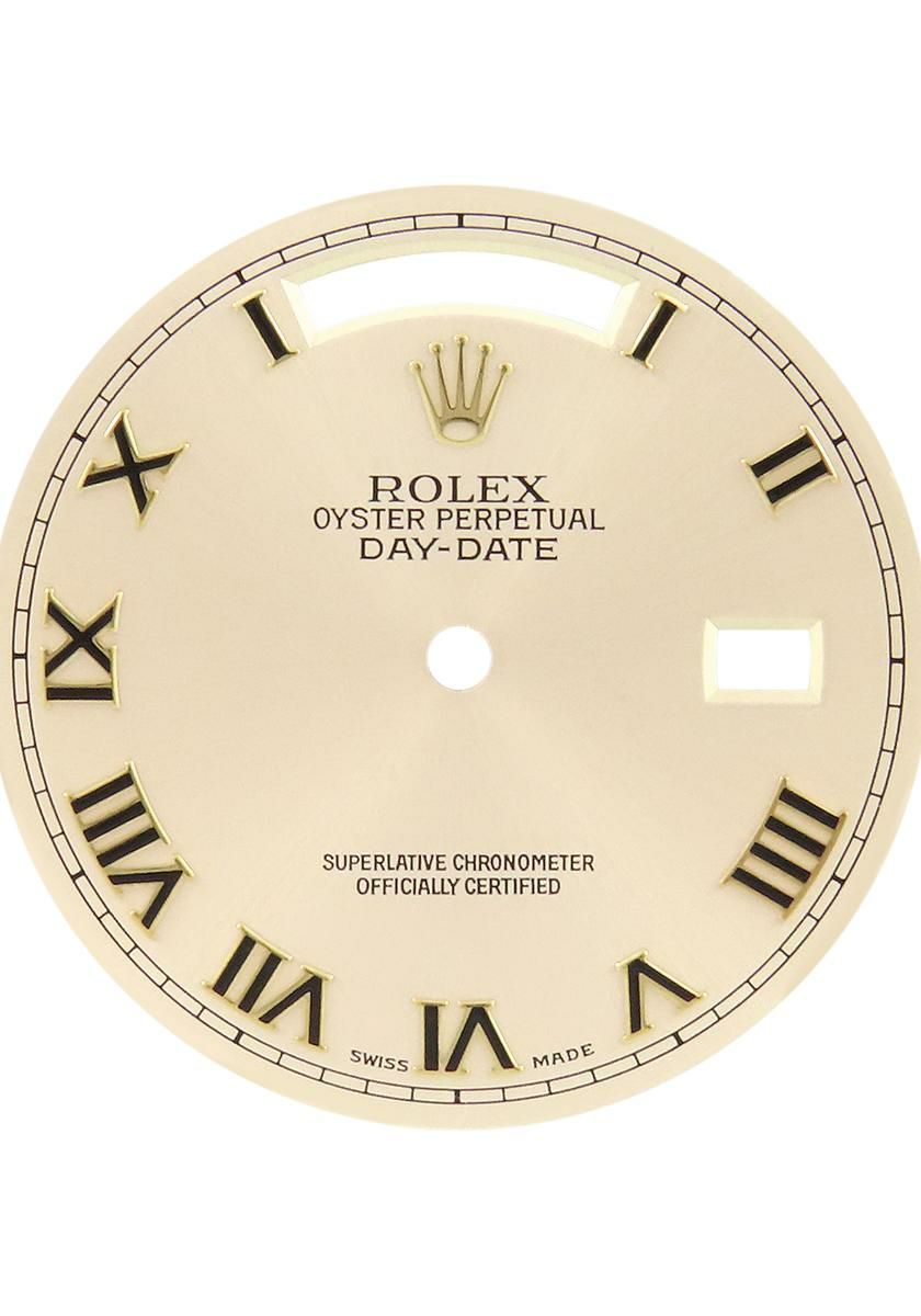 ロレックス デイデイト 純正ダイアル (118238/18038/18238)用 K18YG 三