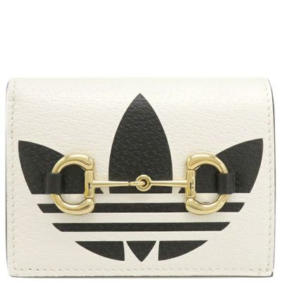 GUCCI ホワイトレザー二つ折り財布 GUCCI - 新品 グッチ GUCCI 2つ折り財布 ダラーカーフ ホワイト