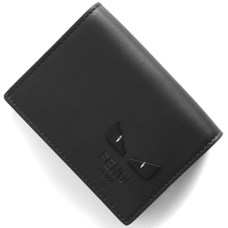 フェンディ 三つ折り財布/ミニ財布 財布 メンズ モンスター バッグ バグズ ブラック&パラディオ 7M0280 6OC F0GXN FENDI