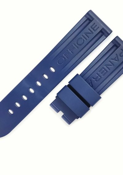 純正　パネライ ラバーストラップ ブラック　24mm パネライ 】純正ストラップ アリゲーターヌバックブラック（白