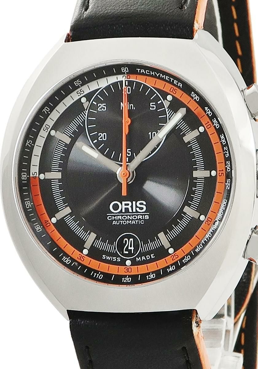 ブラック/オレンジ クロノグラフ 時計セット