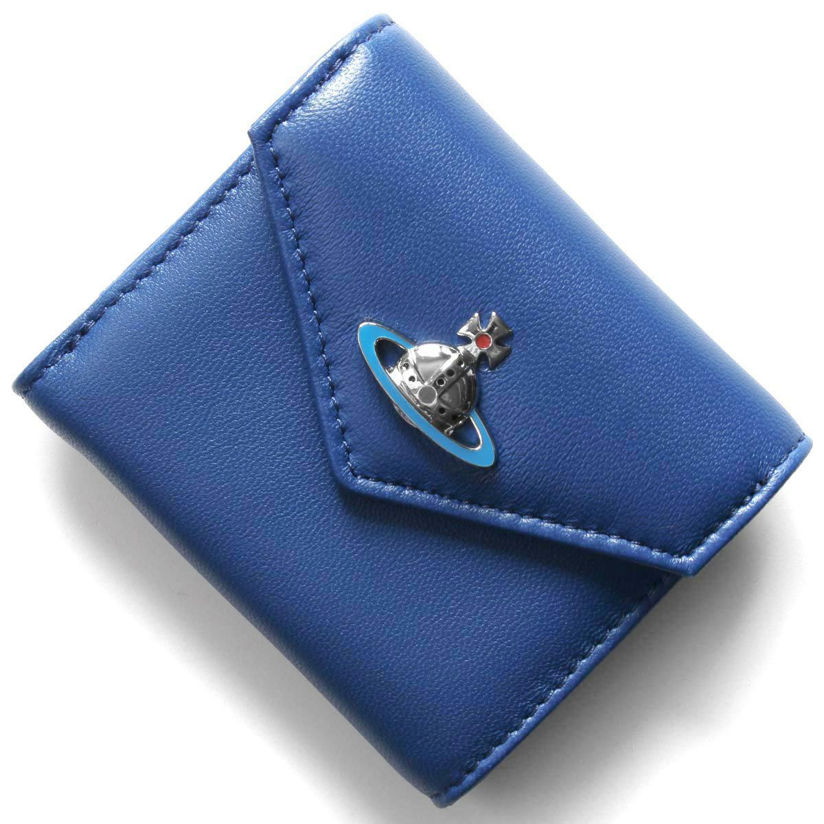 ヴィヴィアンウエストウッド 二つ折り財布 札入れ 財布 メンズ レディース エマ オーブ ブルー K401 Vivienne Westwood ブランド腕時計通販なら ブルークウォッチカンパニー 心斎橋店