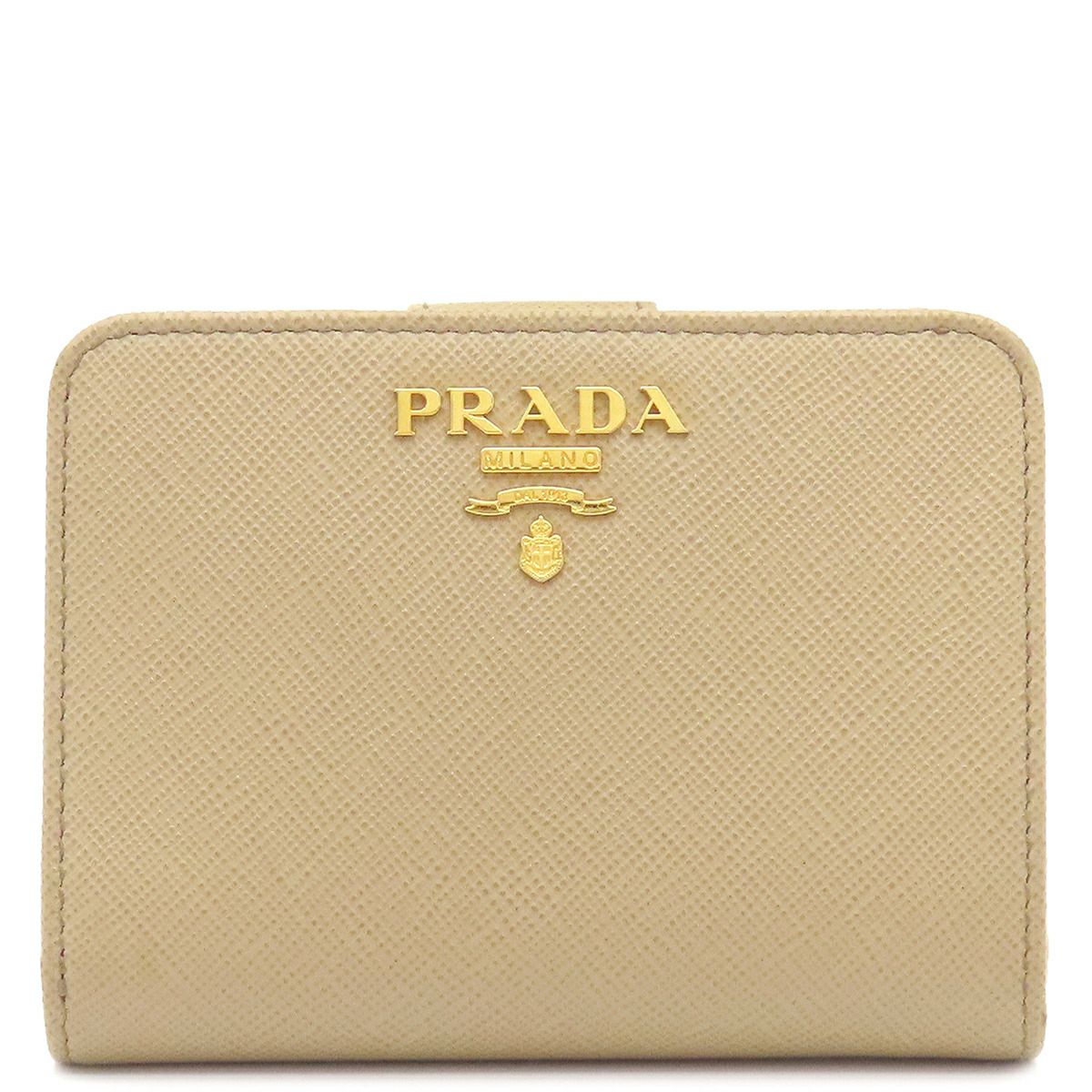 プラダ 二つ折り財布 財布 レディース サフィアーノ トライアングル  