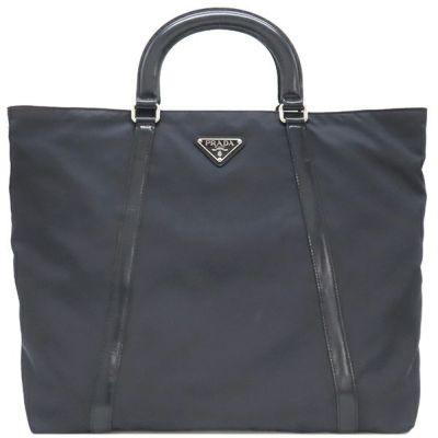 【PRADA】2wayバッグ　トートバッグ　三角ロゴプレート　ナイロン　グレー系 プラダ トートバッグ/ショルダーバッグ バッグ レディース