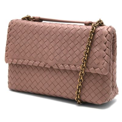 5857 BOTTEGA VENETA イントレチャート スエード ハンドバッグ - バッグ