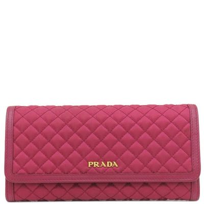【極美品】 PRADAマルチカラー サフィアーノレザー 二つ折り 長財布 ピンク プラダ 長財布 財布 レディース サフィアーノ マルチカラー