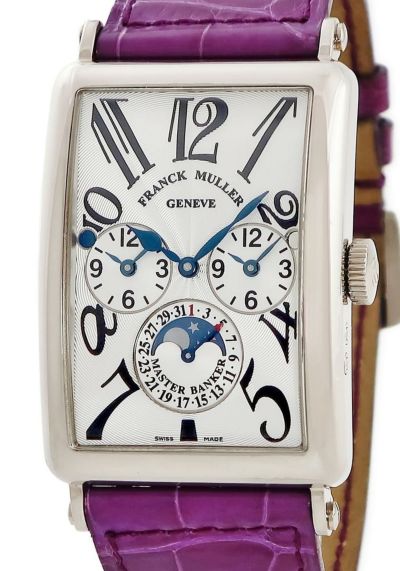 フランクミュラー ロングアイランド ダイヤ PG金無垢 クロコレザー