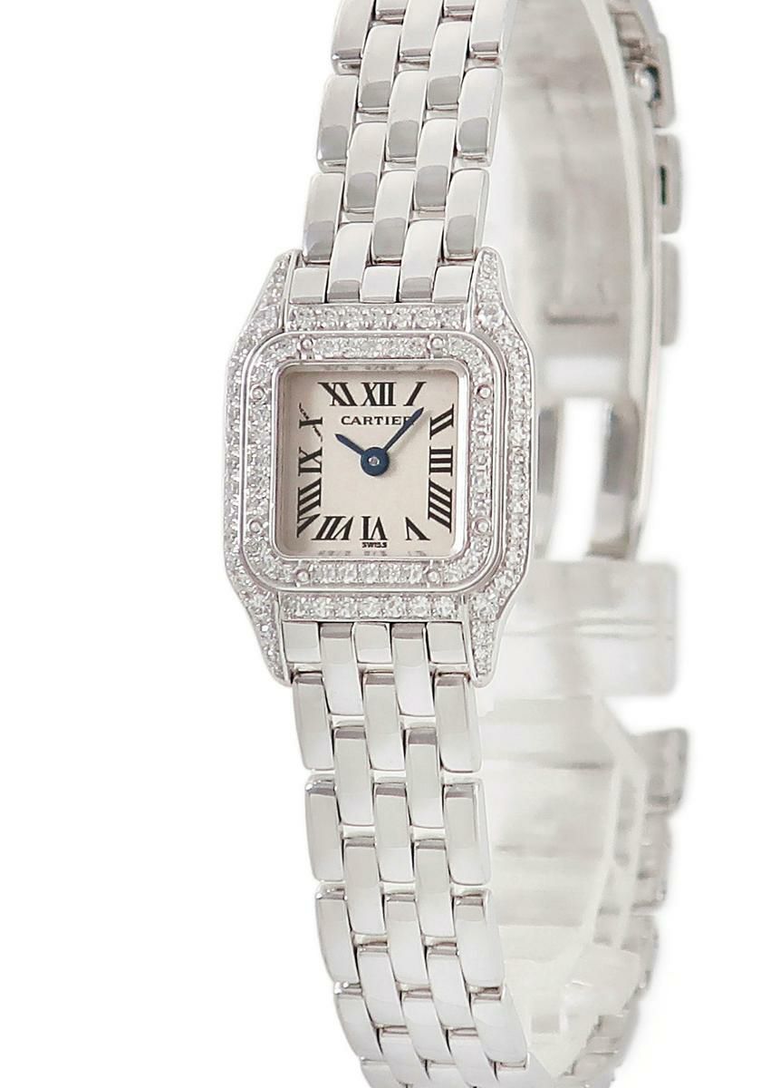 カルティエ タンクアングレーズ SM W5310029 K18WG無垢 青針 ギヨシェ  