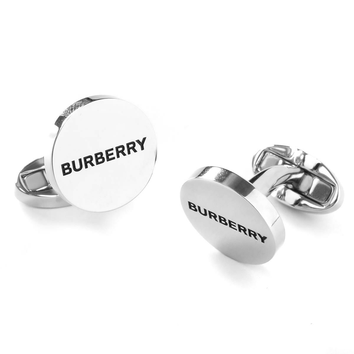 バーバリー カフス アクセサリー メンズ バーバリーロゴ シルバー MJ  