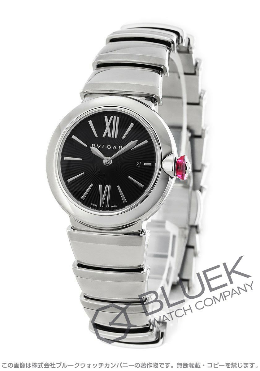 ブルガリ BVLGARI ルチュア LU28S レッド SS レディース 腕時計  