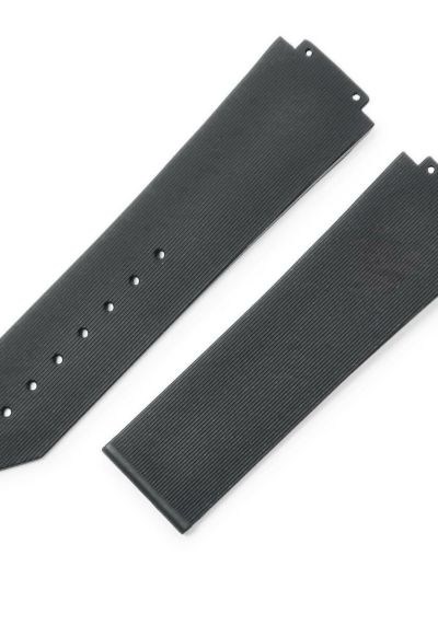 ウブロ◆クロコ×ラバー 腕時計 ベルト純正 ラバーストラップ ブラック ウブロ 腕時計パーツ ビッグバン クロコ×ラバーバンド クロコダイル