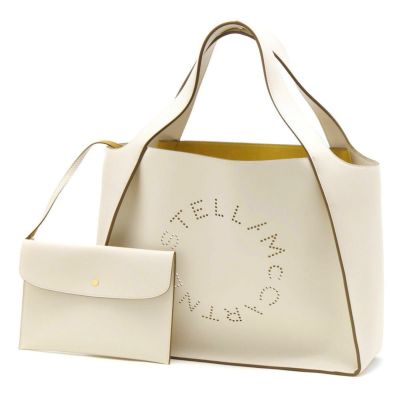 美品工房】極美品 Stella McCartney ハンドバッグ 白 ホワイト-