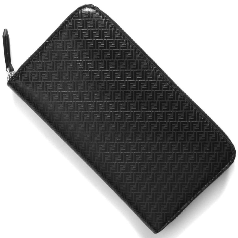 FENDI 長財布 青色 付属品あり FENDI フェンディ 財布 フェンディローマ 二つ折ZIP長財布