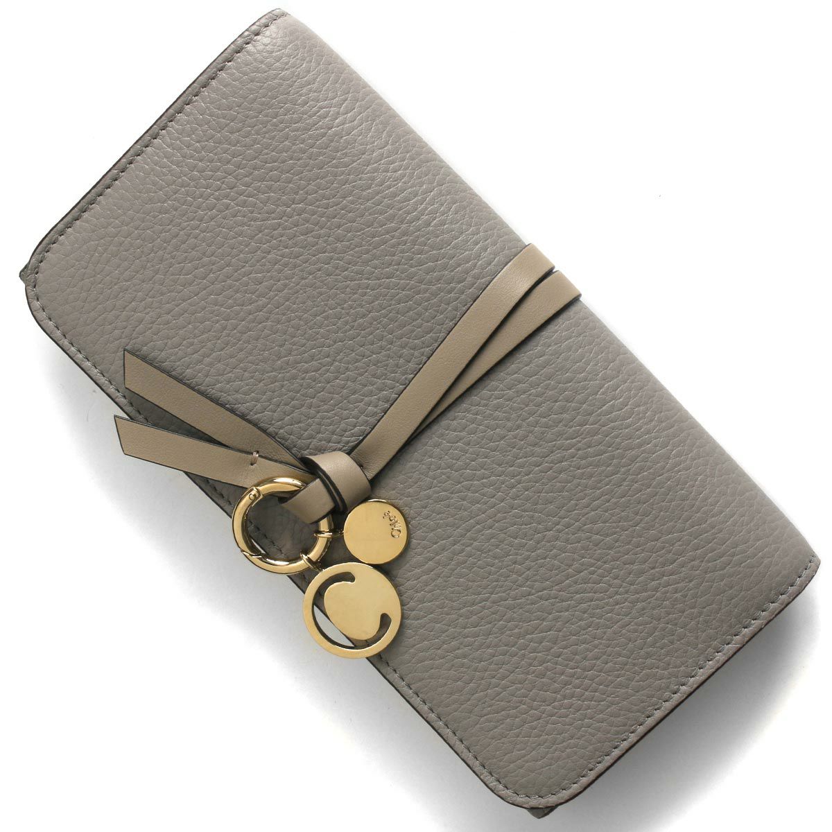 CHLOE クロエ アルファベット 三つ折り 財布 カシミアグレー（クロエ  
