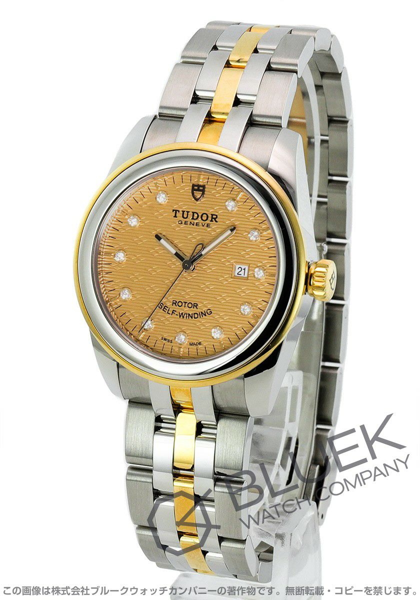 TUDOR グラマーデイト53003自動巻き腕時計 ゴールド/シルバー 