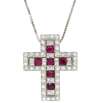 ティファニー ネックレス ダブルワイヤー ペンダント ピンクサファイア