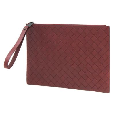 BOTTEGAVENETA ボッテガヴェネタ マキシイントレチャート ドキュメントケース セカンドバッグ 629134 VCRU1 1607 レザー   SLATE グレー系   クラッチバッグ ハンドバッグ 書類鞄 【本物保証】