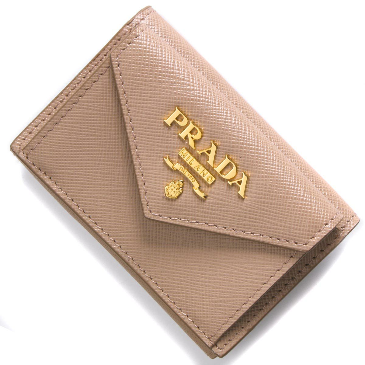 プラダ 三つ折り財布/ミニ財布 財布 レディース サフィアーノ メタル  