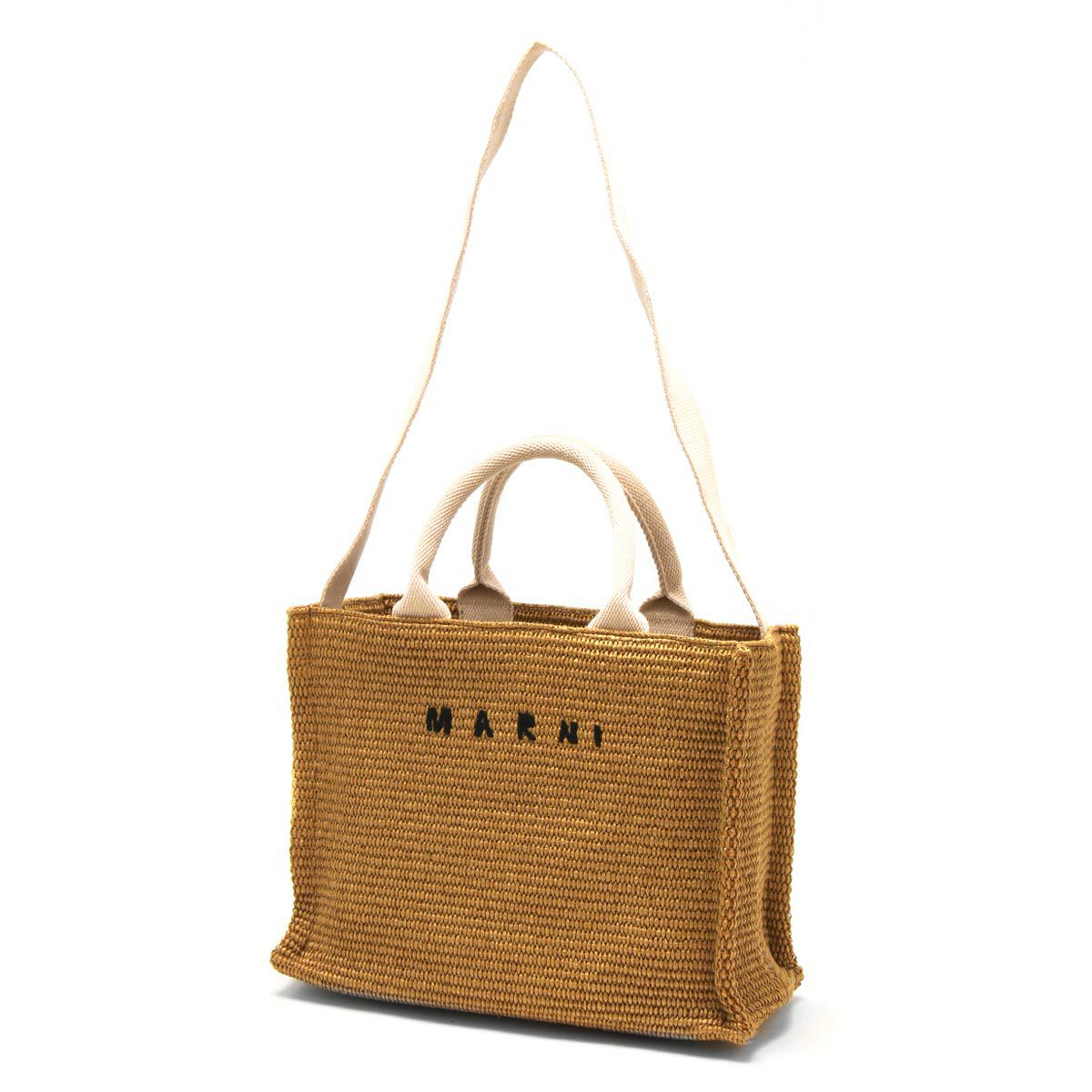 00R17 ファッション 値下げ！MARNI フリンジ付トートバッグ ベージュ