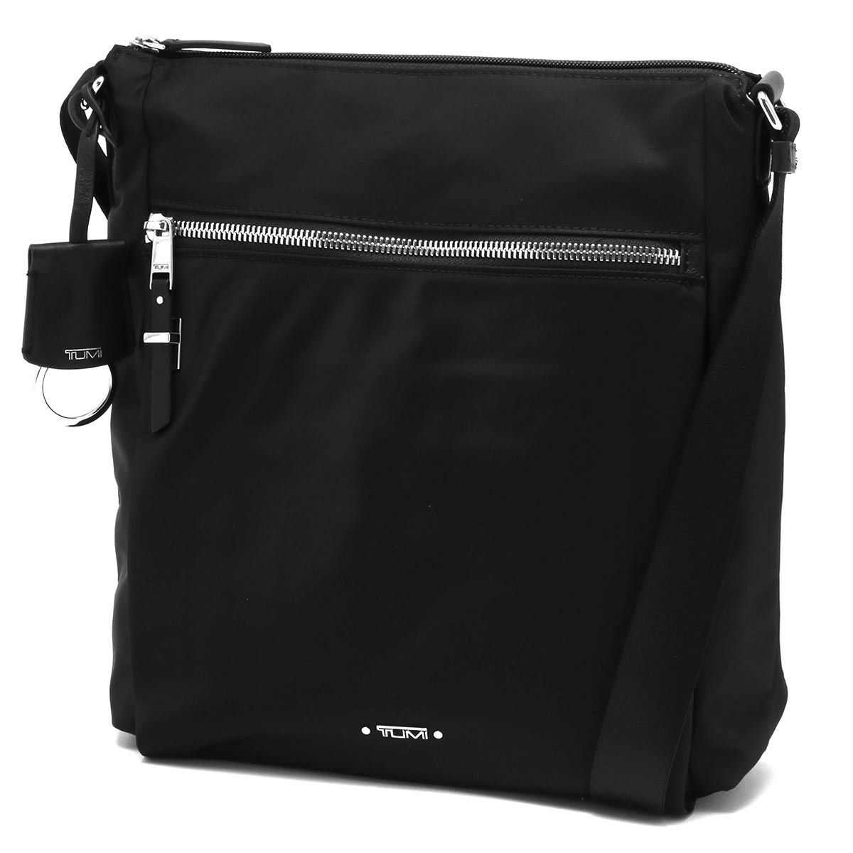 美品 欲しく トゥミ ナイロン×レザー ショルダー バッグ シルバー金具  