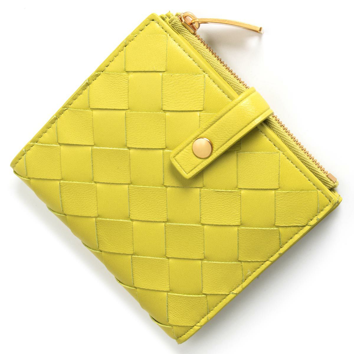 値下げ中ボッテガヴェネタ 二つ折り財布（小銭入れあり）グリーン  