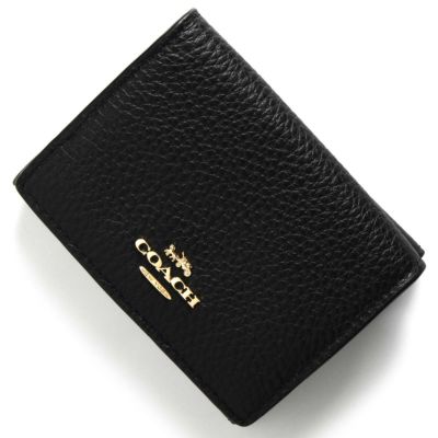 コーチ 二つ折り財布 財布 レディース ブラック 6390 IMBLK COACH