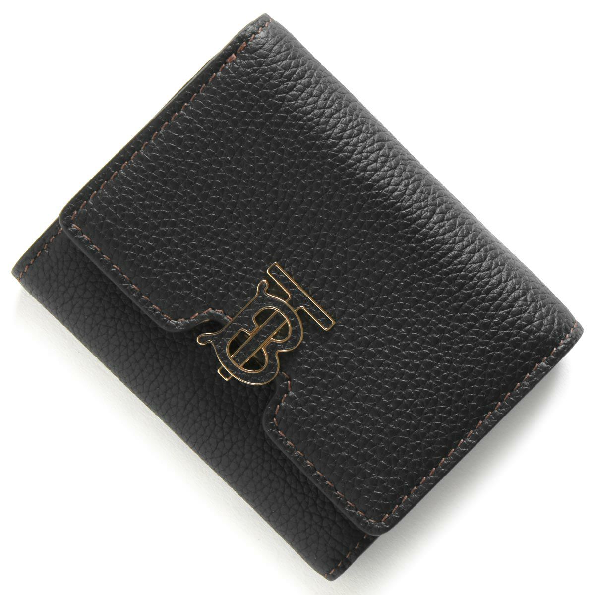 バーバリー 三つ折り財布 財布 レディース TB ブラック LS TB COMPACT 