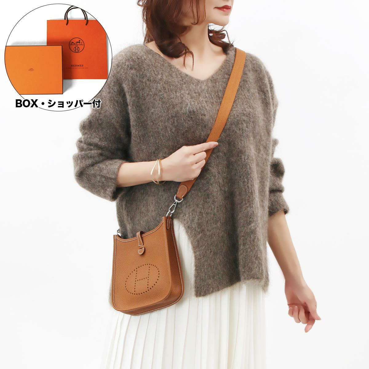 エルメス ショルダーバッグ/クロスボディ バッグ レディース エブリン 