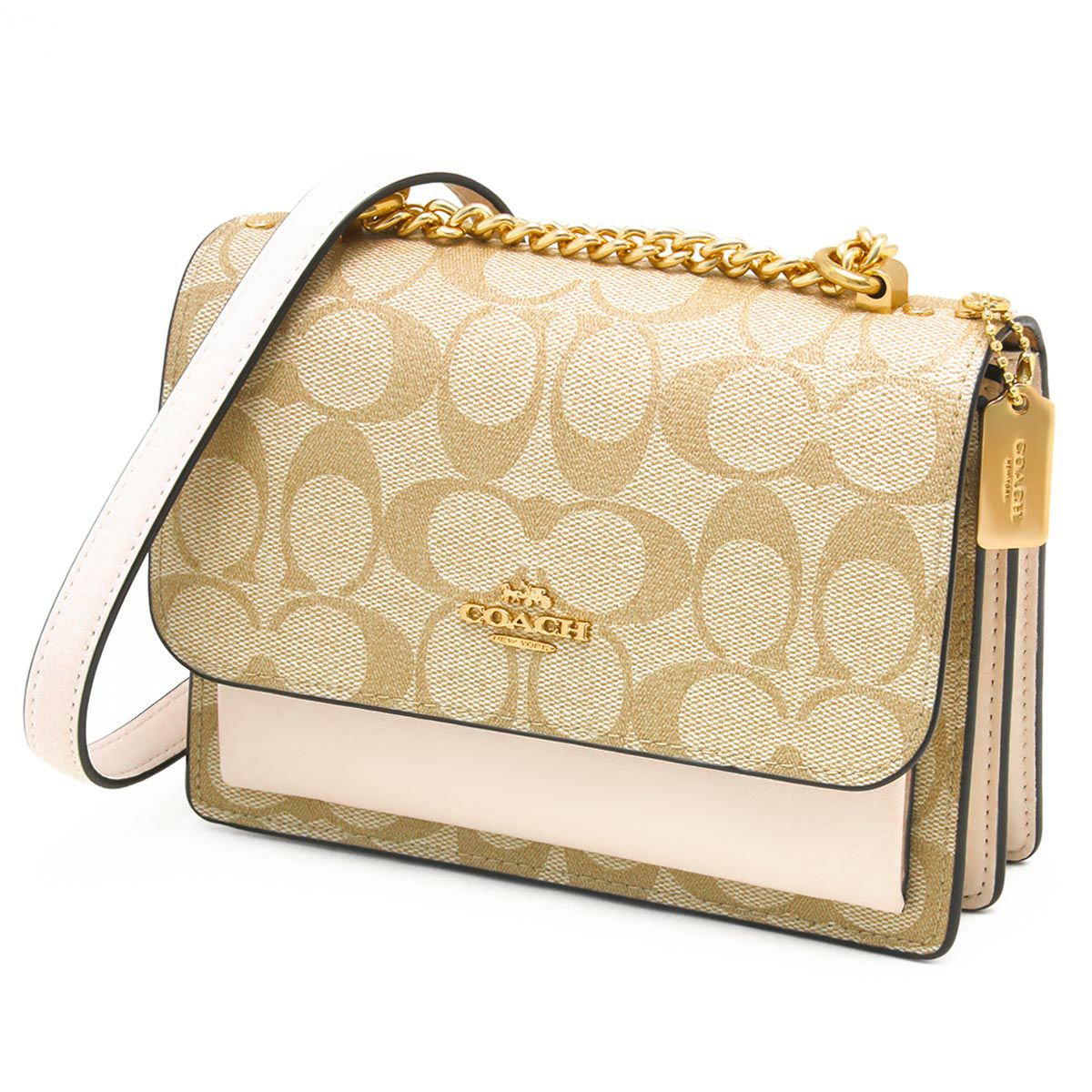 新品 コーチ COACH おもえ ショルダーバッグ ミア クロスボディー ベージュ 