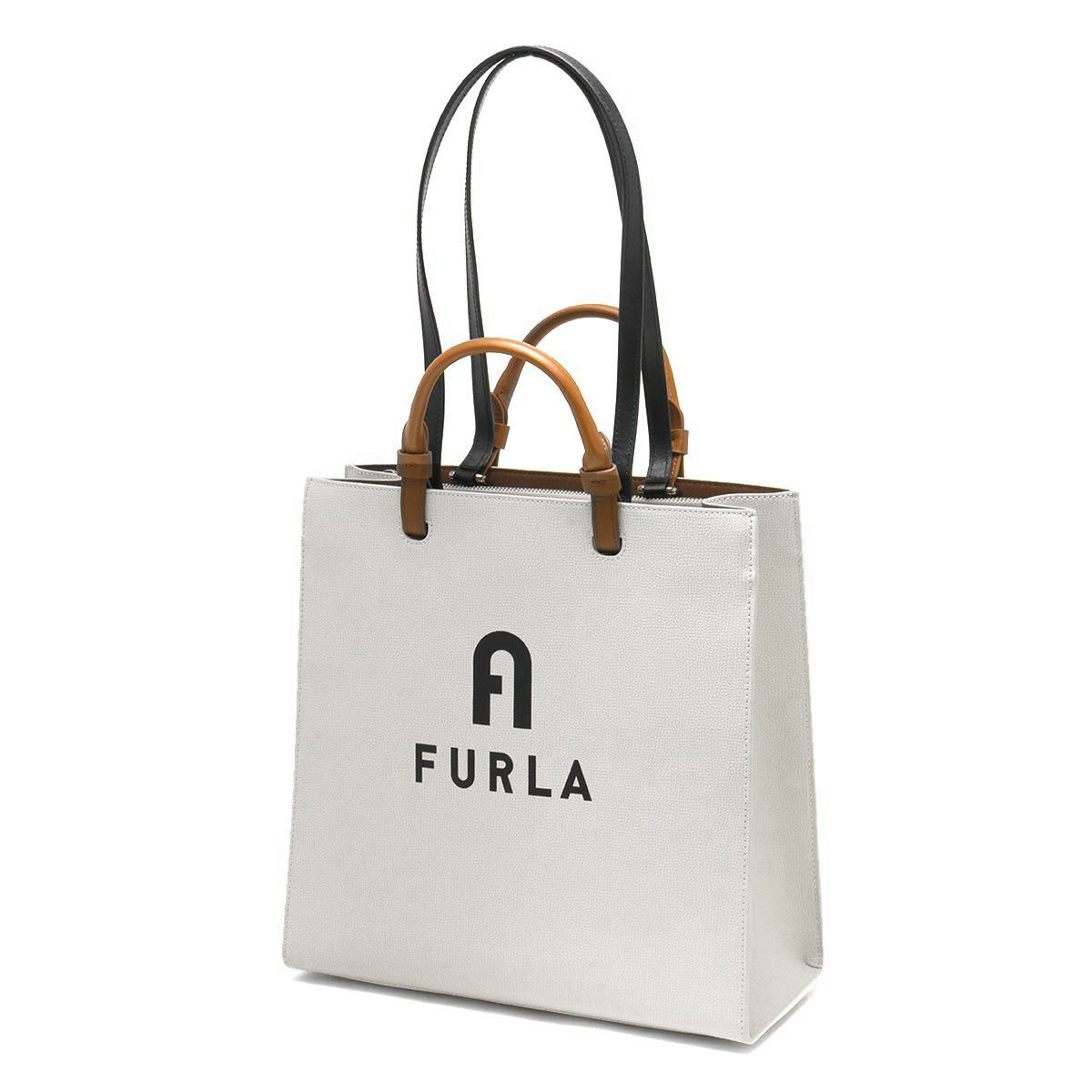 新品 フルラ FURLA トートバッグ ピウーマ MEDIUM TOTE E/W ホワイト  