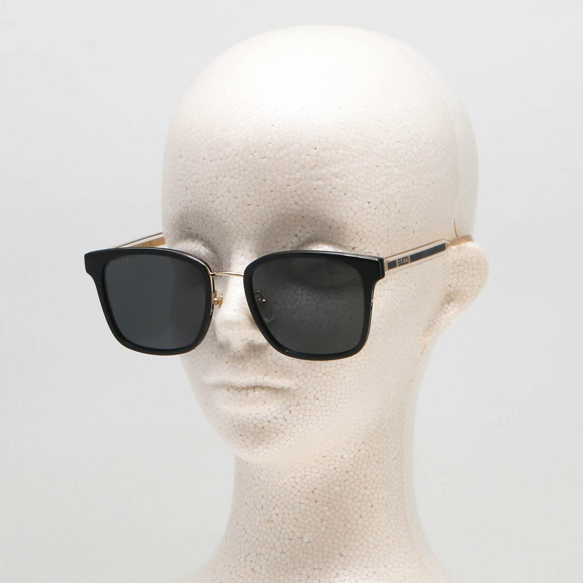 グッチ サングラス メンズ レディース ウェリントン UVカット ブラック  