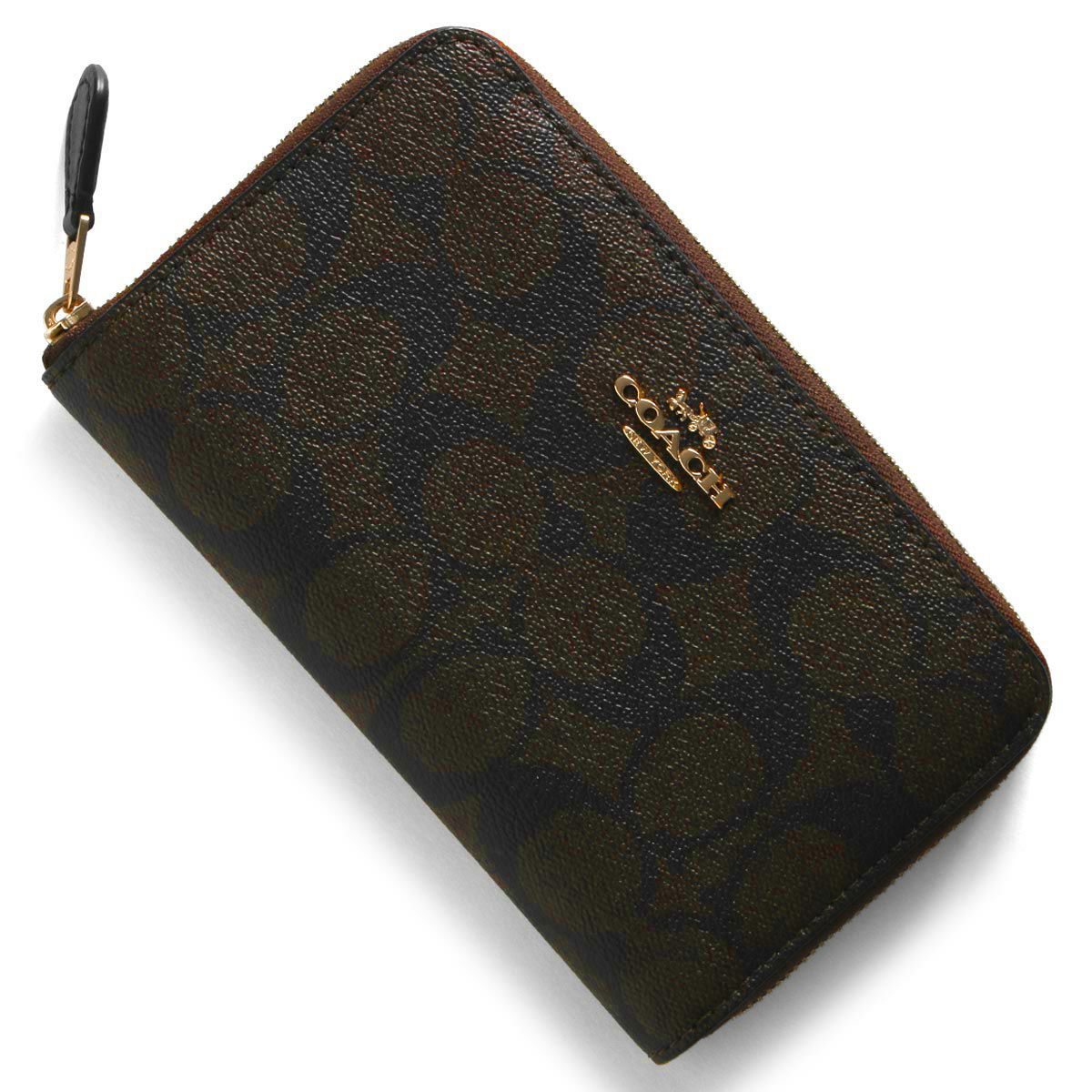 コーチ 二つ折り財布 財布 メンズ シグネチャー マホガニーブラウン  