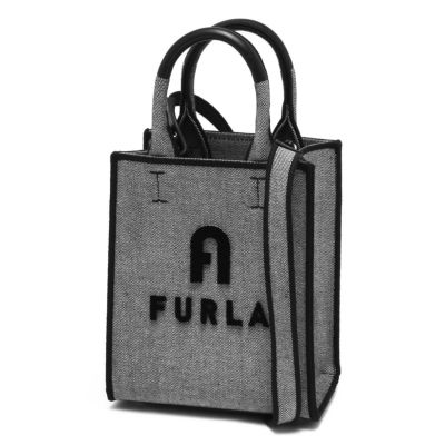 新品 フルラ FURLA ハンドバッグ ネット ミニ トートバッグ ホワイトコットン/コルダ