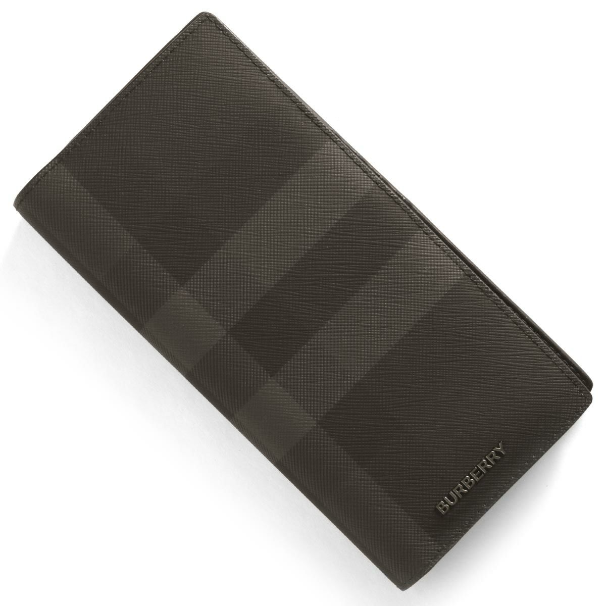 バーバリー 長財布 財布 メンズ チャコールチェック チャコールグレー  