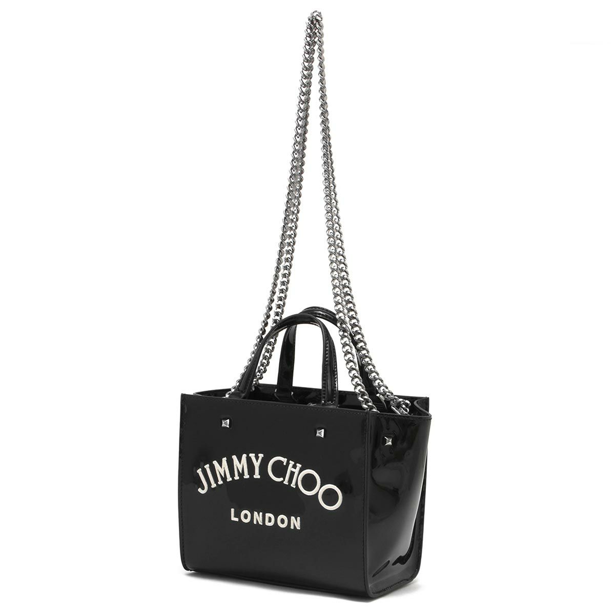 JIMMY CHOO】ジミーチュウ 見受け トートバッグ スタースタッズxレザー  