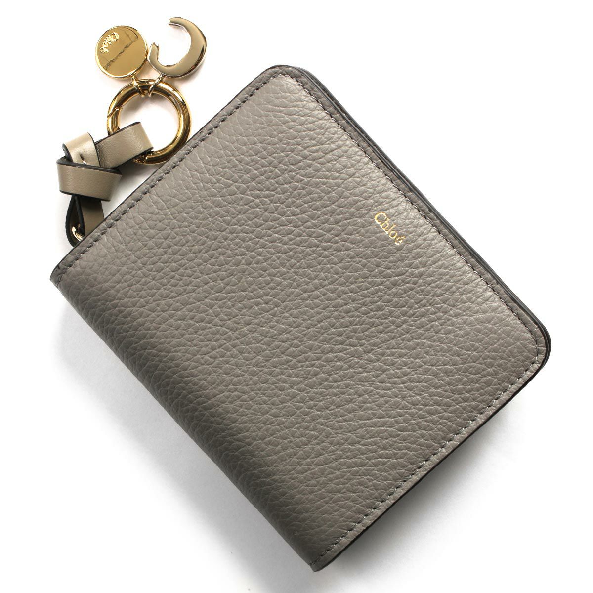 CHLOE クロエ アルファベット 三つ折り 財布 カシミアグレー（クロエ  