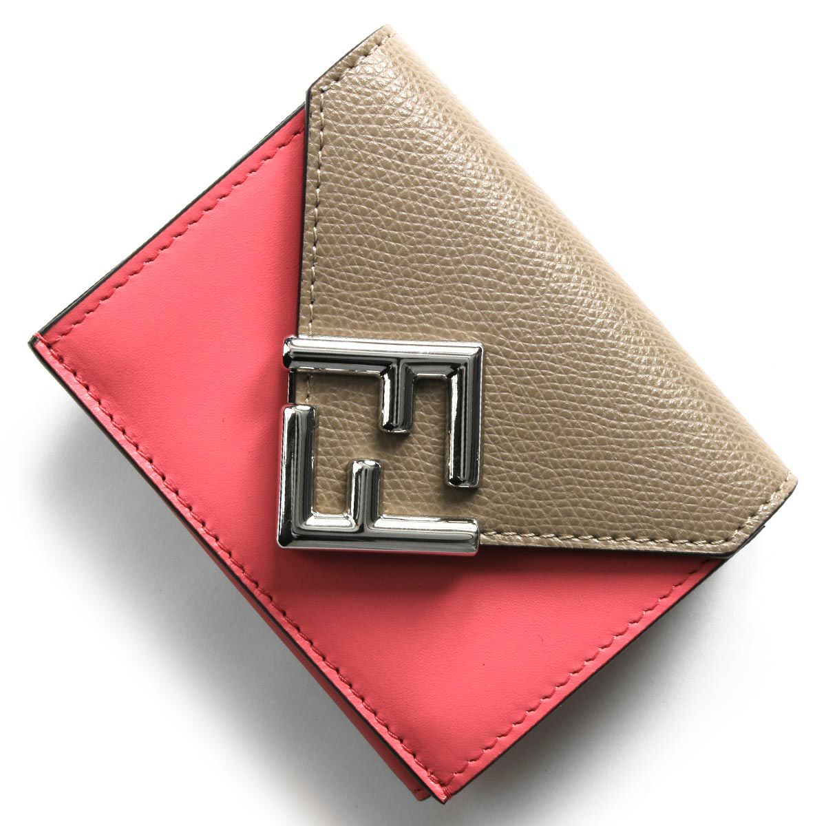 フェンディ 三つ折り財布 財布 レディース FFダイヤモンド バイカラー  