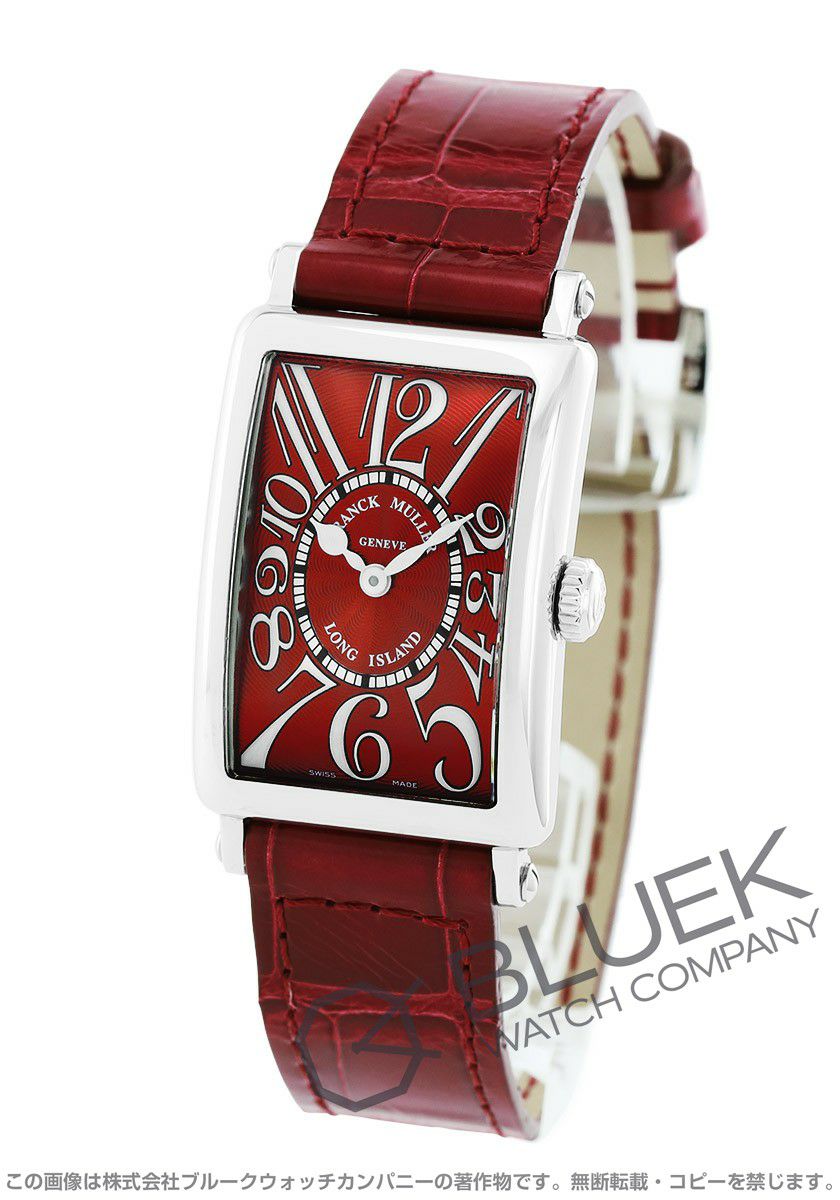 フランクミュラー ロングアイランド レッドカーペット クロコレザー  
