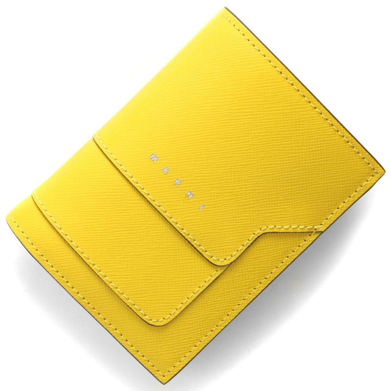 マルニ 二つ折り財布/ミニ財布 財布 メンズ レモンイエロー マルニ 二つ折り財布/ミニ財布 財布 メンズ レモンイエロー