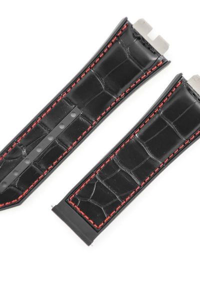 ウブロ 腕時計パーツ ビッグバン ウニコ 411用 クロコ×ラバーバンド
