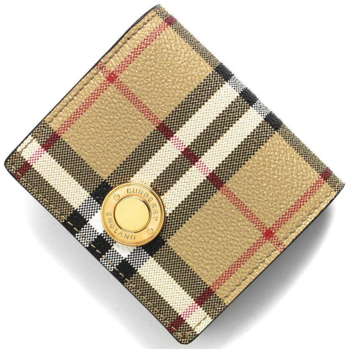 ✨新品未使用✨ BURBERRY ミニ財布 チェック柄 二つ折り 札カード入れ-