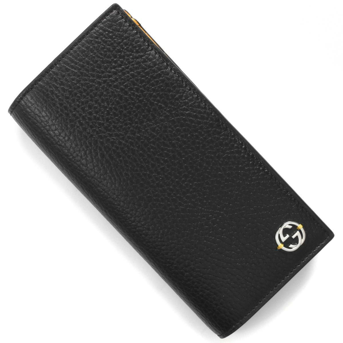 グッチ 長財布 財布 メンズ インターロッキングG バイカラー ブラック  