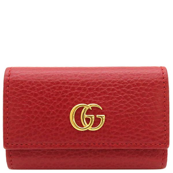 グッチ GUCCI キーケース GGマーモント 6連 レザー レッド 456118 定番